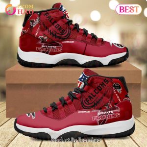 NFL Atlanta Falcons Personalized Custom Name Air Jordan 11 Sneaker, Shoes