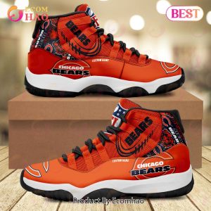 NFL Chicago Bears Personalized Custom Name Air Jordan 11 Sneaker, Shoes