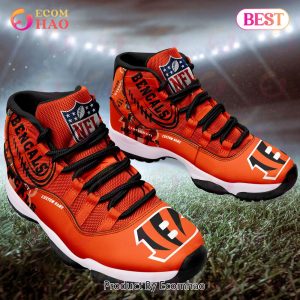 NFL Cincinnati Bengals Personalized Custom Name Air Jordan 11 Sneaker, Shoes