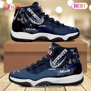 NFL Dallas Cowboys Personalized Custom Name Air Jordan 11 Sneaker, Shoes