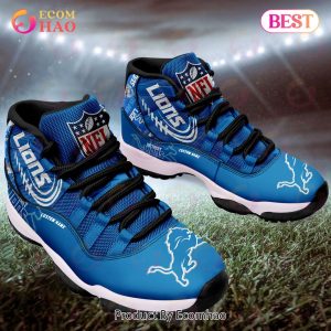 NFL Detroit Lions Personalized Custom Name Air Jordan 11 Sneaker, Shoes