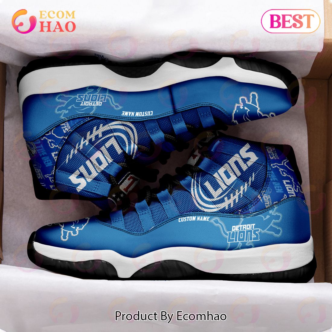 Personalized NFL Detroit Lions Custom Name Nike Mens Womens Air Force 1  Shoes - Shop trending fashion in USA and EU