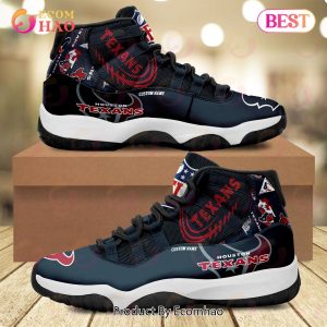 NFL Houston Texans Personalized Custom Name Air Jordan 11 Sneaker, Shoes