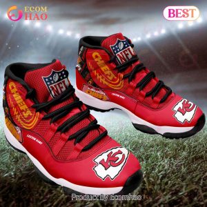 NFL Kansas City Chiefs Personalized Custom Name Air Jordan 11 Sneaker, Shoes