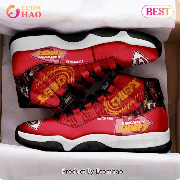 Kansas City Chiefs Custom Name Air Jordan 11 Sneaker Shoes For