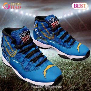 NFL Los Angeles Chargers Personalized Custom Name Air Jordan 11 Sneaker, Shoes