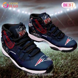 NFL New England Patriots Personalized Custom Name Air Jordan 11 Sneaker, Shoes
