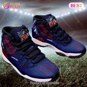 NFL New York Giants Personalized Custom Name Air Jordan 11 Sneaker, Shoes