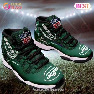 NFL New York Jets Personalized Custom Name Air Jordan 11 Sneaker, Shoes