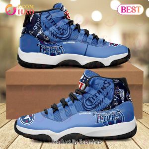 NFL Tennessee Titans Personalized Custom Name Air Jordan 11 Sneaker, Shoes