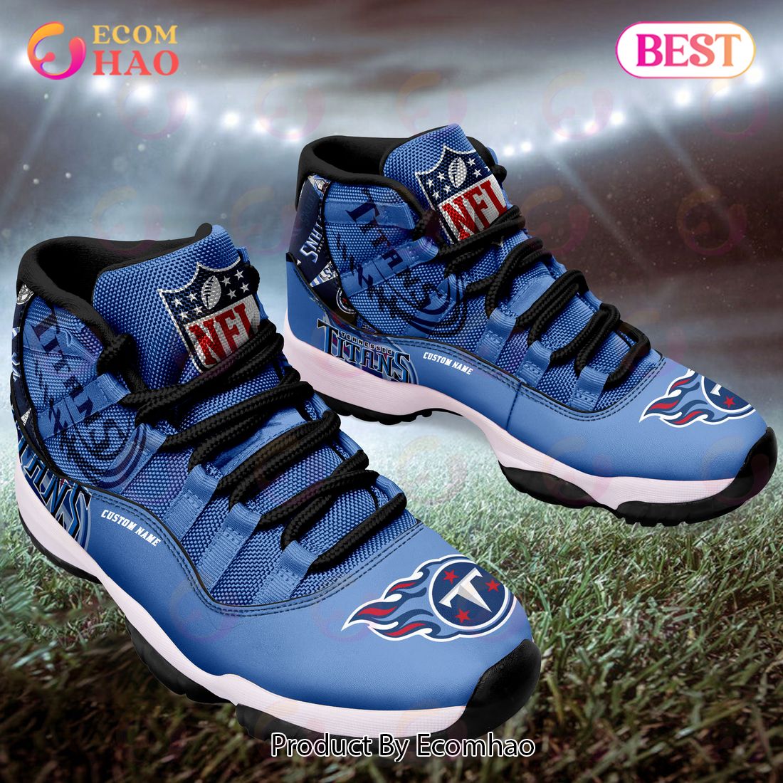 Tennessee Titans NFL Premium Air Jordan 11 Sneaker Custom Name