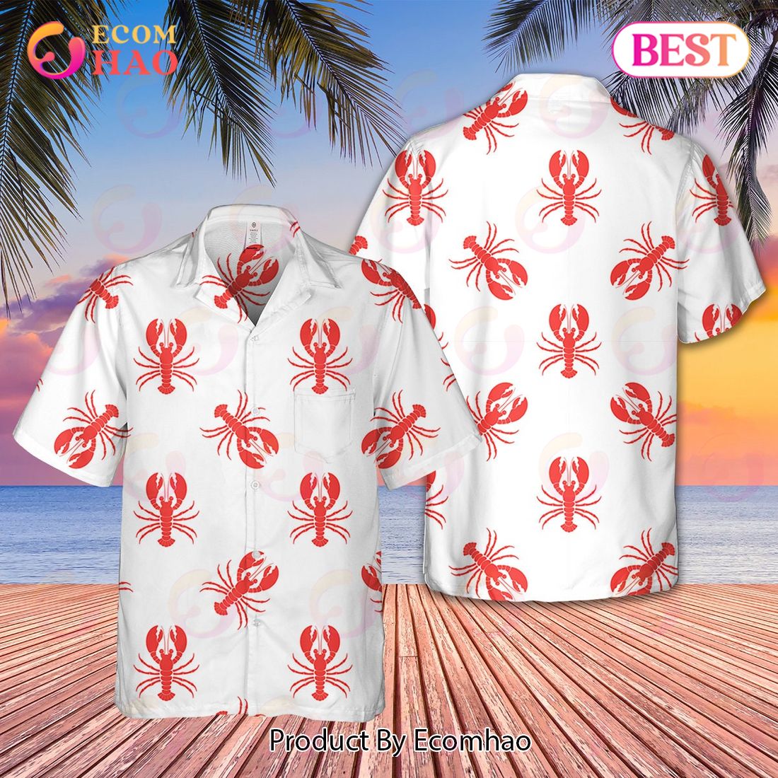 Lobster Kramer Seinfeld Hawaii Cosmo 90s Halloween Hawaiian Shirt