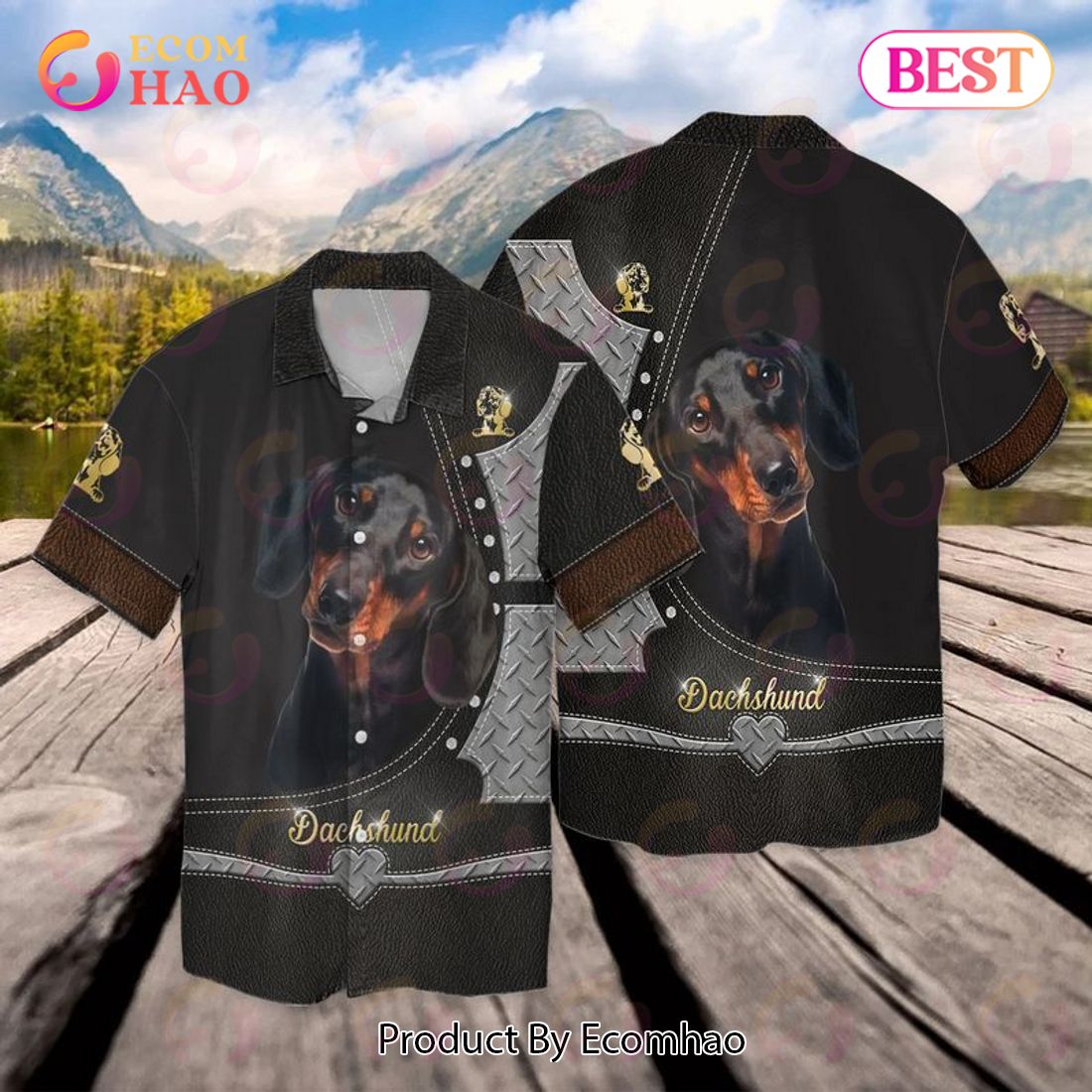 Love Dachshund Hawaiian Shirt