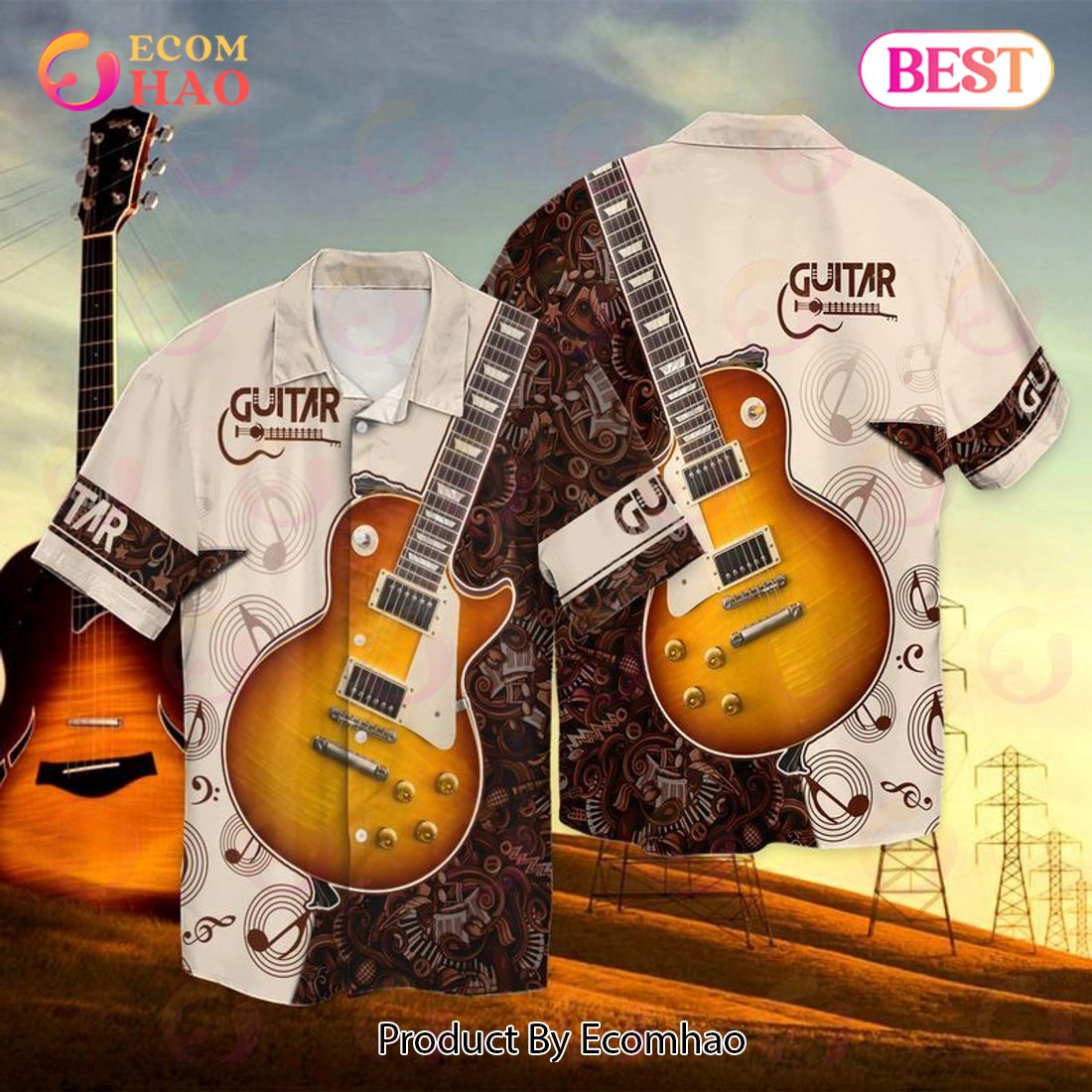 Love Guitar Hawaiian Shirt