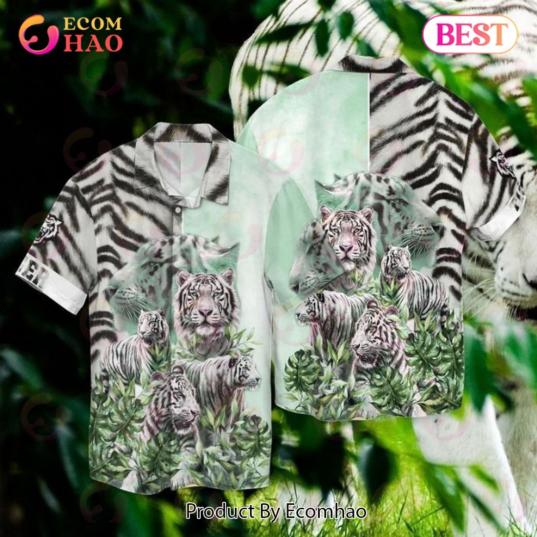 Love White Tiger 1 Hawaiian Shirt