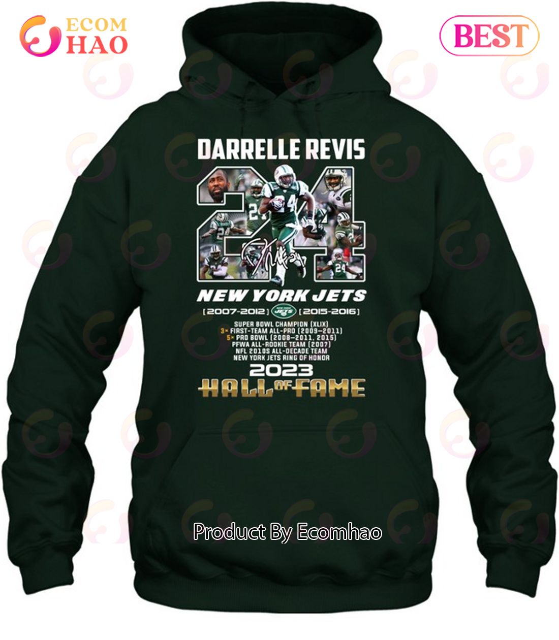 Darrelle Revis New York Jets 2007 – 2012, 2015 – 2016 Hall Of Fame 2023 T-Shirt