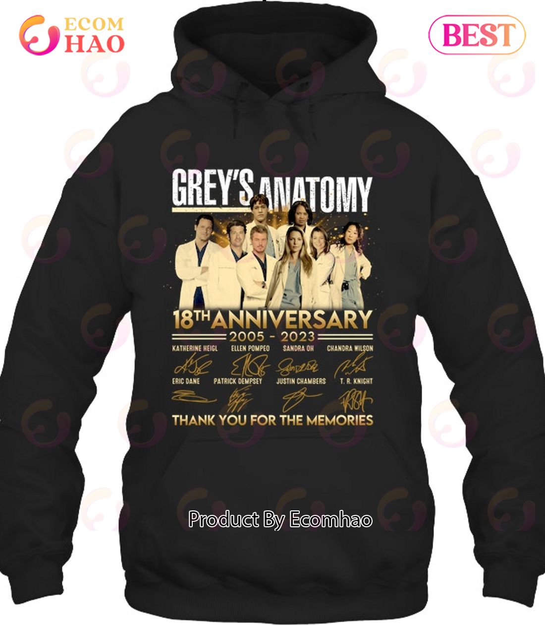 Thank You For The Memories Grey’s Anatomy 18th Anniversary 2005 – 2023 T-Shirt