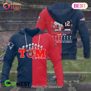 Tom Brady 23 Years 2000 – 2023 Thank You For The Memories 3D Apparels T-Shirt