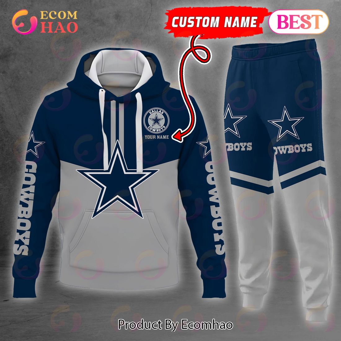 Dallas Cowboys CUSTOM Puffer Down Jacket 