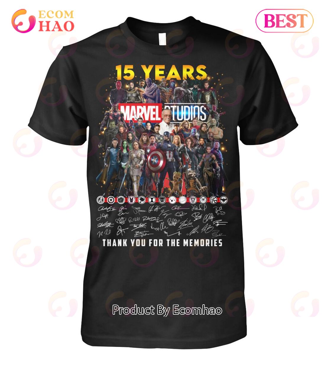 Marvel Studios 15 Years Thank You For The Memories T-Shirt