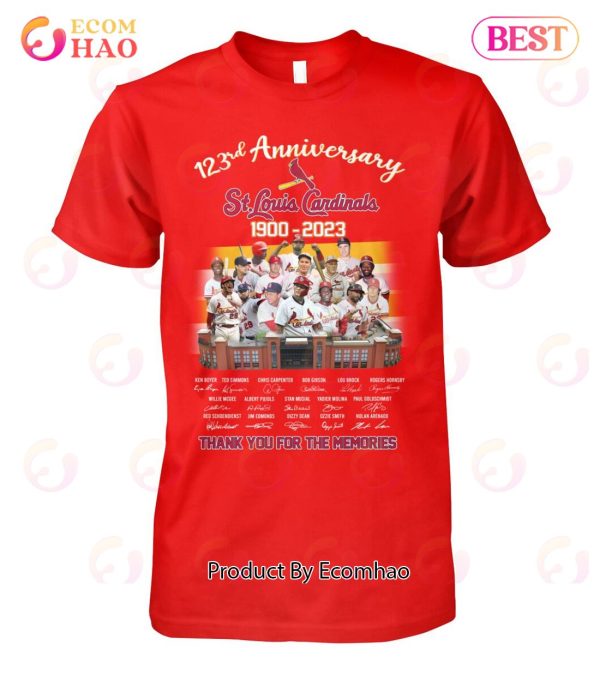 St. Louis Cardinals 123rd Anniversary 1900 – 2023 Thank You For The Memories T-Shirt