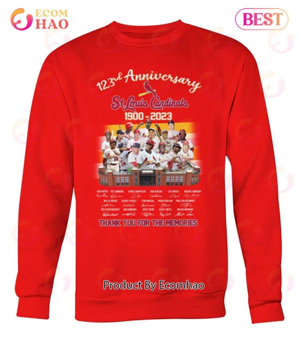 St. Louis Cardinals 123rd Anniversary 1900 – 2023 Thank You For The Memories T-Shirt