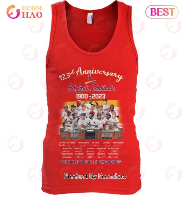 St. Louis Cardinals 123rd Anniversary 1900 – 2023 Thank You For The Memories T-Shirt