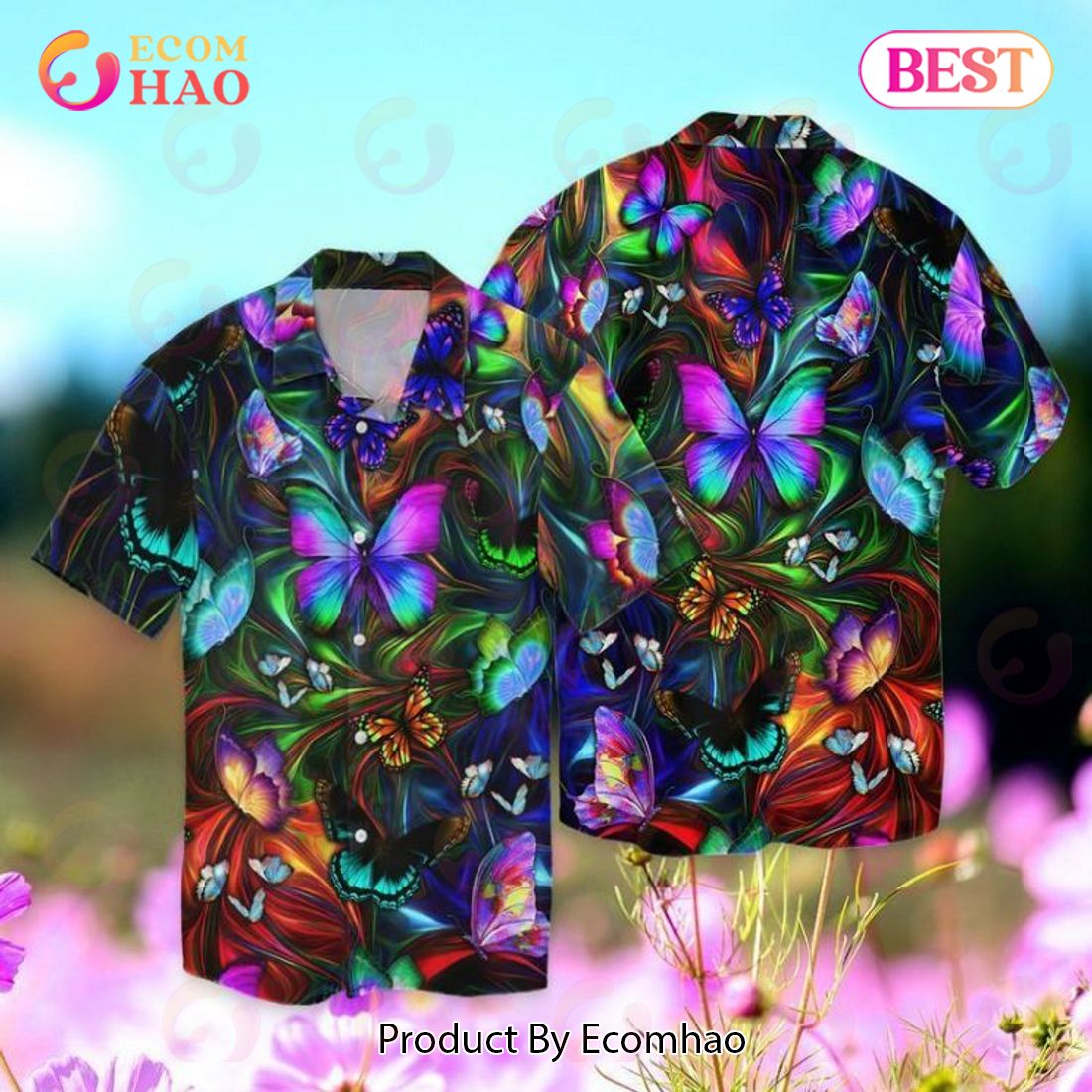 Memorial Day Love Butterflies Hawaiian Shirt