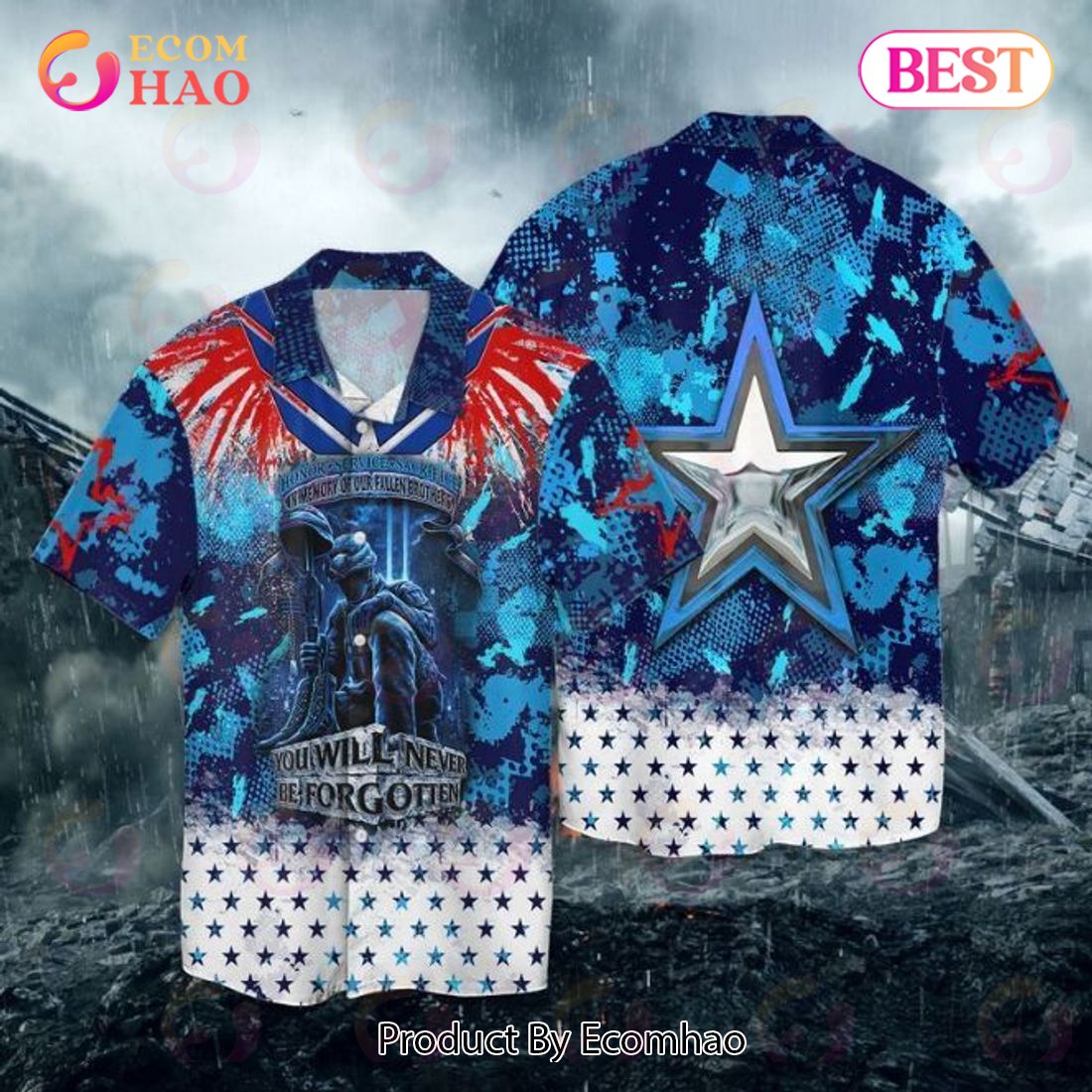 Memorial Day Veteran Honor Service Sacrifice You Will Never Be Forgotten Hawaiian Shirt