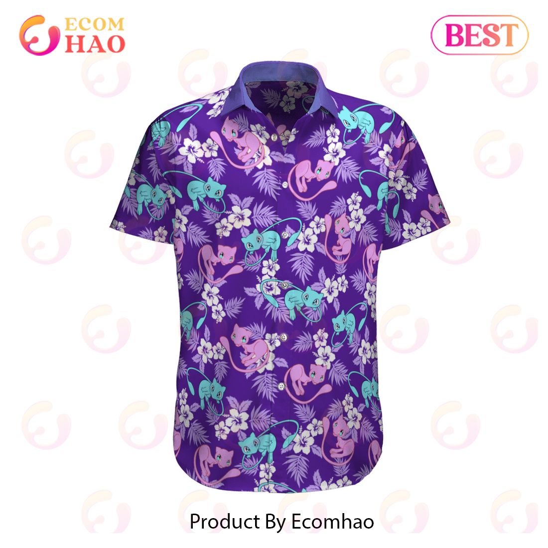 Mew Tropical Beach Pokemon Hawaiian Shirt