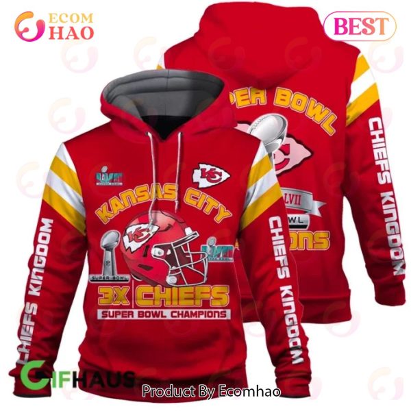 Kansas City Chiefs Super Bowl LVII Champions 3D Hoodie