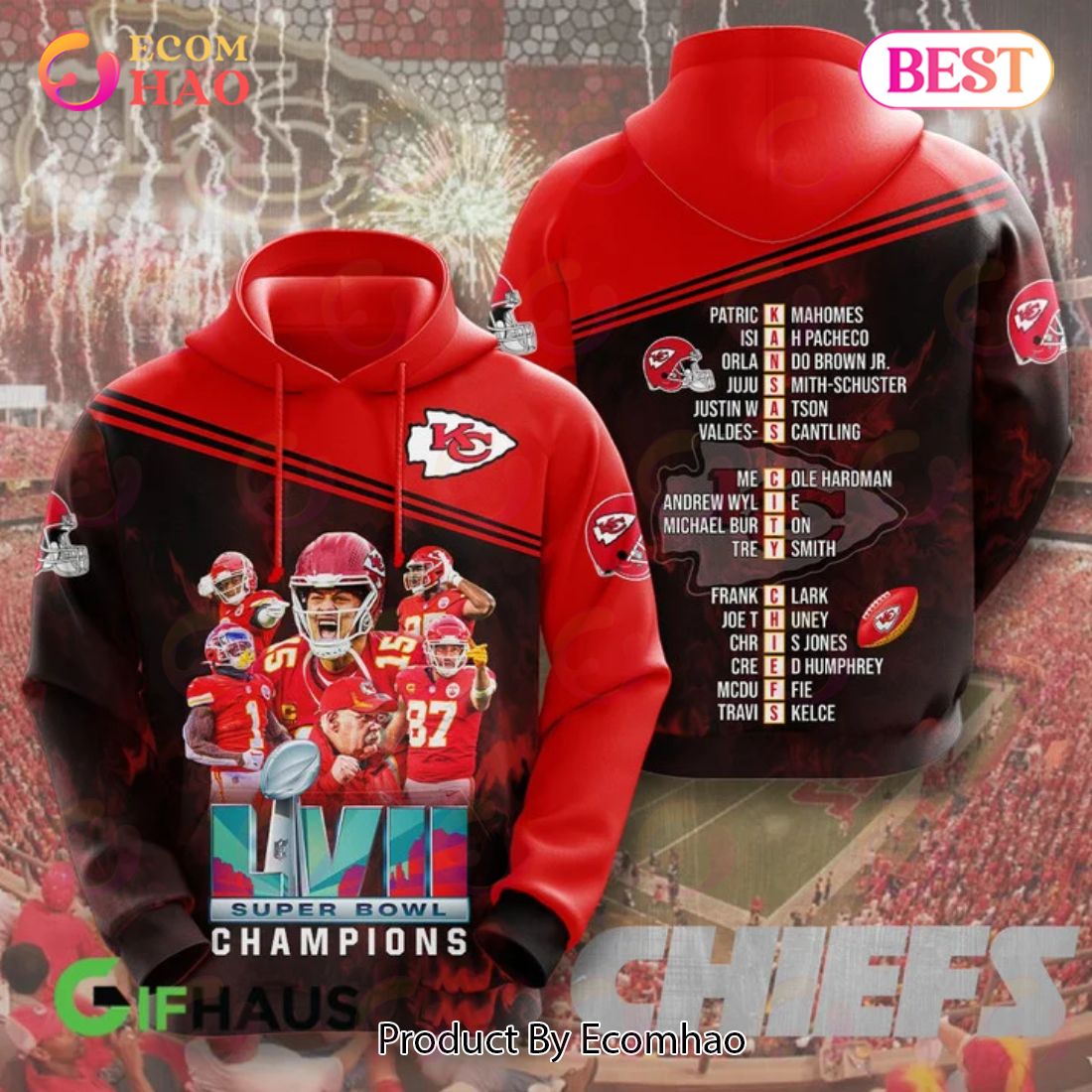 Kansas City Chiefs Super Bowl LVII Champions Hoodie