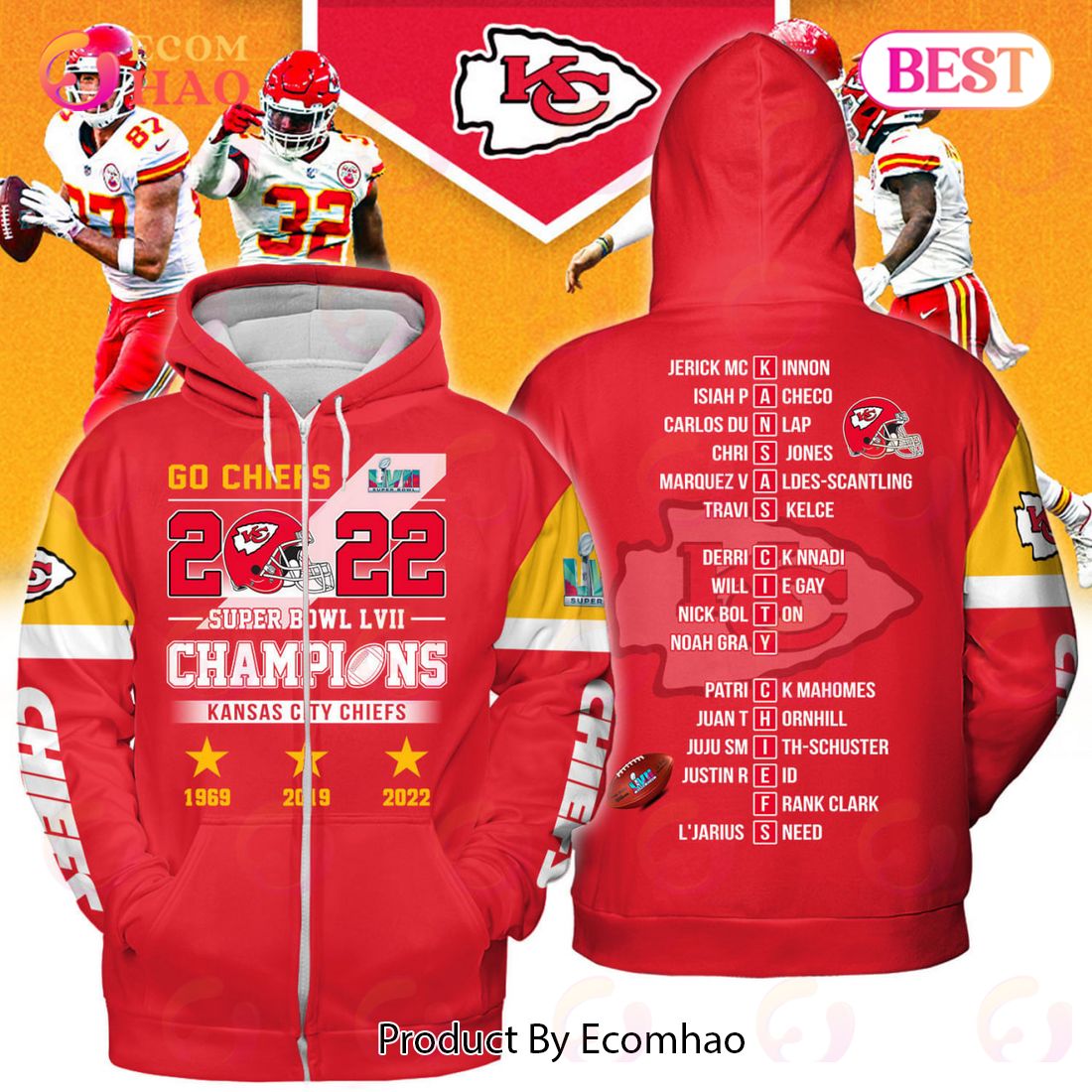 NFL Kansas City Chiefs Super Bowl LVII Champions Hoodie