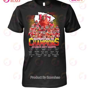 2023 Super Bowl LVII Champions Kansas City Chiefs Signature T-Shirt