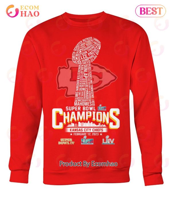 Kansas City Chiefs LVII Super Bowl Champions February 12, 2023 T-Shirt