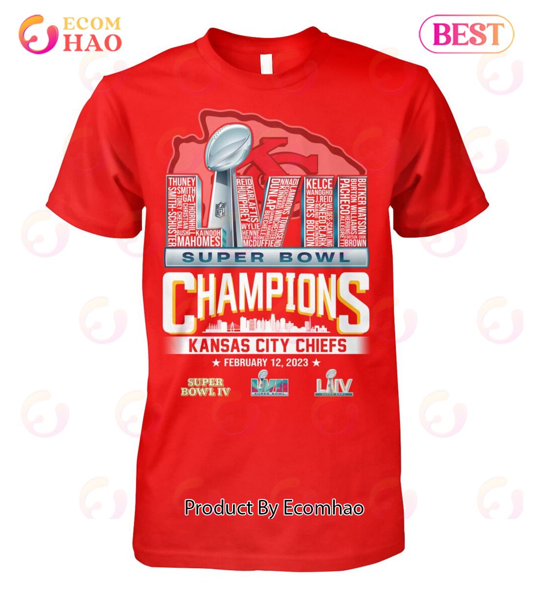 2022 Super Bowl LVII Champions Kansas City Chiefs  T-Shirt