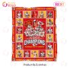 Kansas City Chiefs World Champions Super Bowl LVII Quilt, Fleece Blanket, Sherpa Fleece Blanket