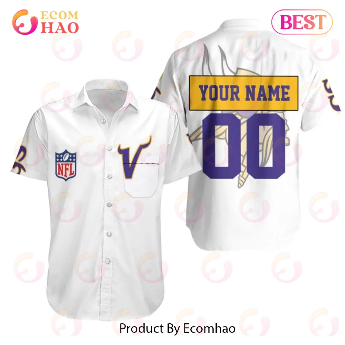 Minnesota Vikings Nfl Bomber Jacket 3d Hawaiian Shirt