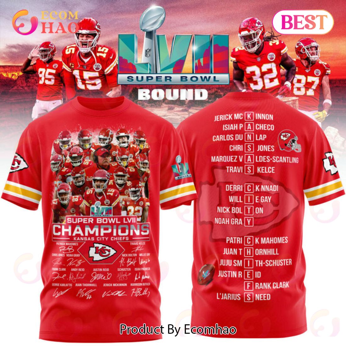 Patrick Mahomes 15 Kansas City Chiefs Super Bowl Champion 2023 Know Your Role And Shut Your Mouth Unisex 3D Hoodie