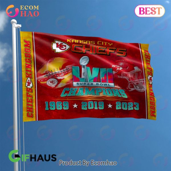 2023 Kansas City Chiefs Super Bowl Championship House Flag