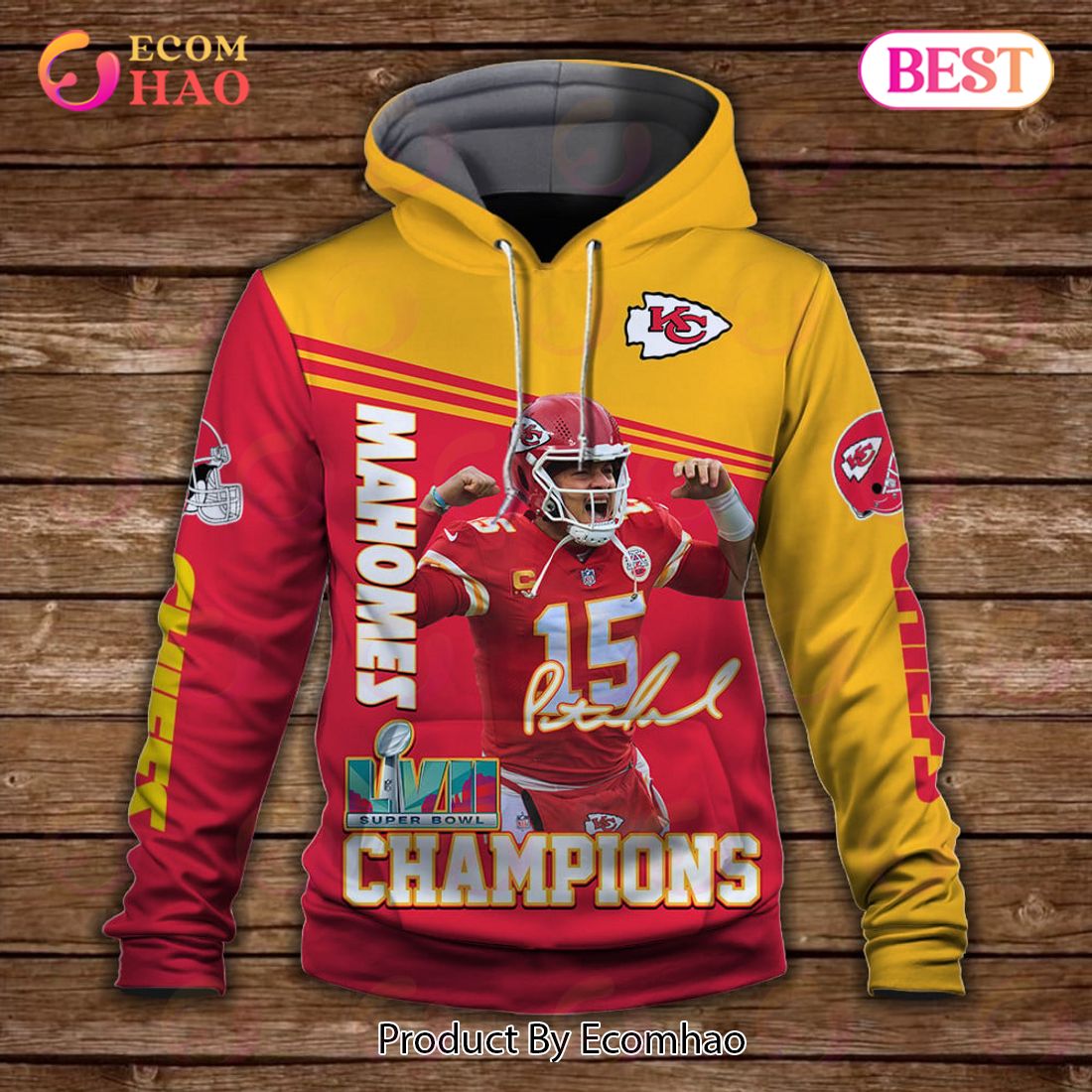 Patrick Mahomes Travis Kelce Kings Kansas City Chiefs 3d Hoodie