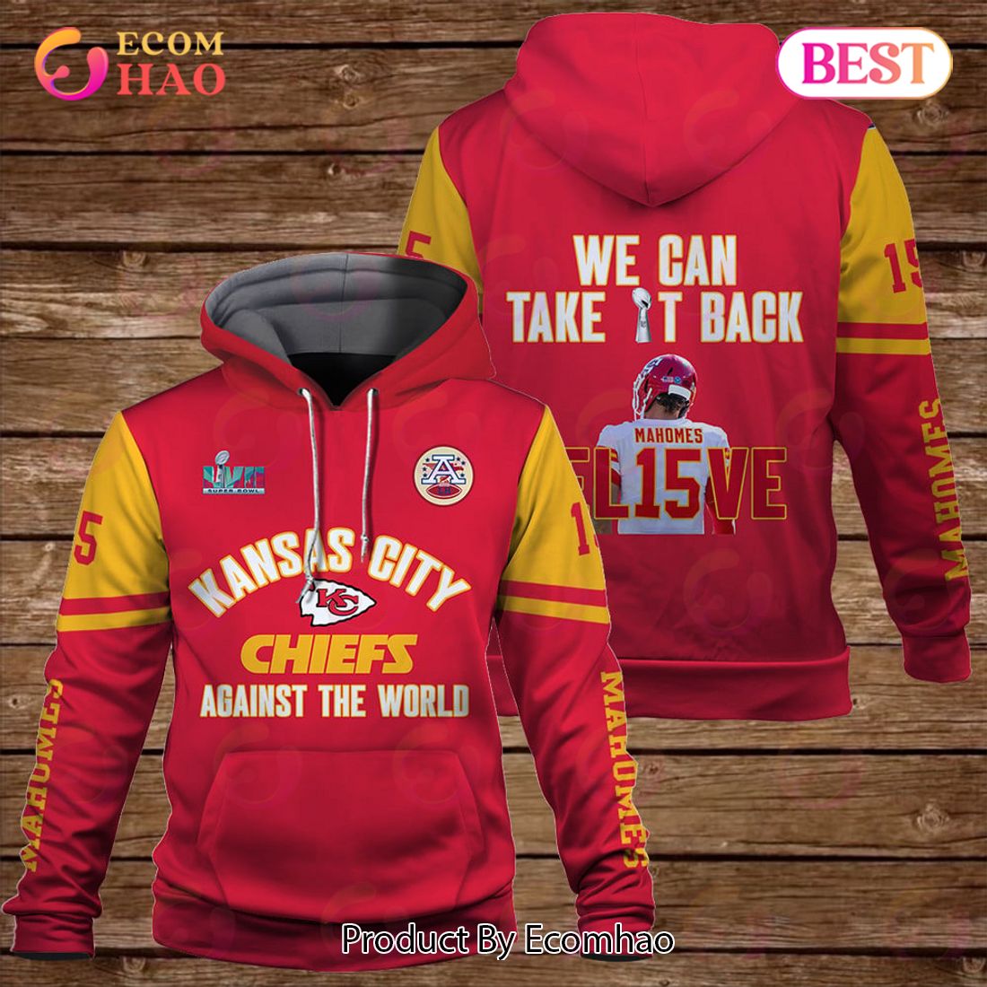 Patrick Mahomes We Can Take It Back Believe Kansas City Chiefs Super Bowl Champion 2023 Unisex 3D Hoodie