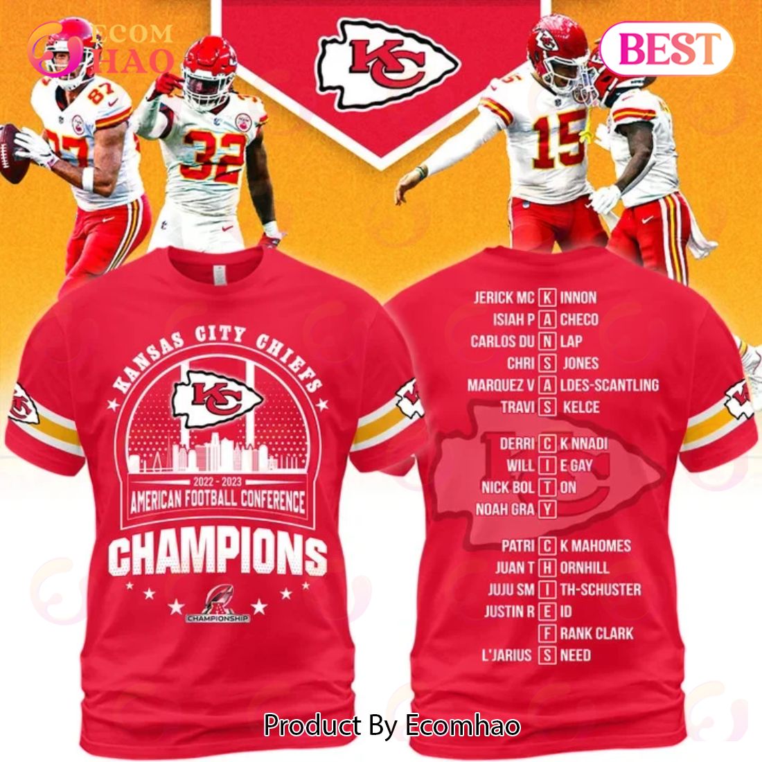 AFC Kansas City Chiefs champions AOP T-Shirt