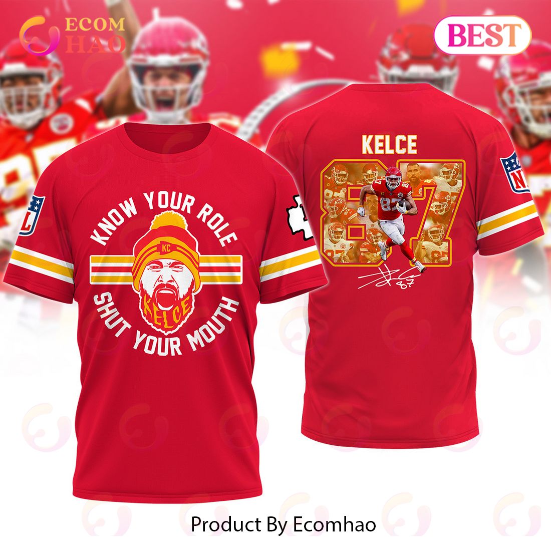 NEW AFC Kansas City Chiefs Champions AOP T-Shirt