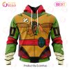 NHL Carolina Hurricanes Special Teenage Mutant Ninja Turtles Design 3D Hoodie