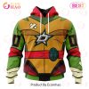 NHL Columbus Blue Jackets Special Teenage Mutant Ninja Turtles Design 3D Hoodie