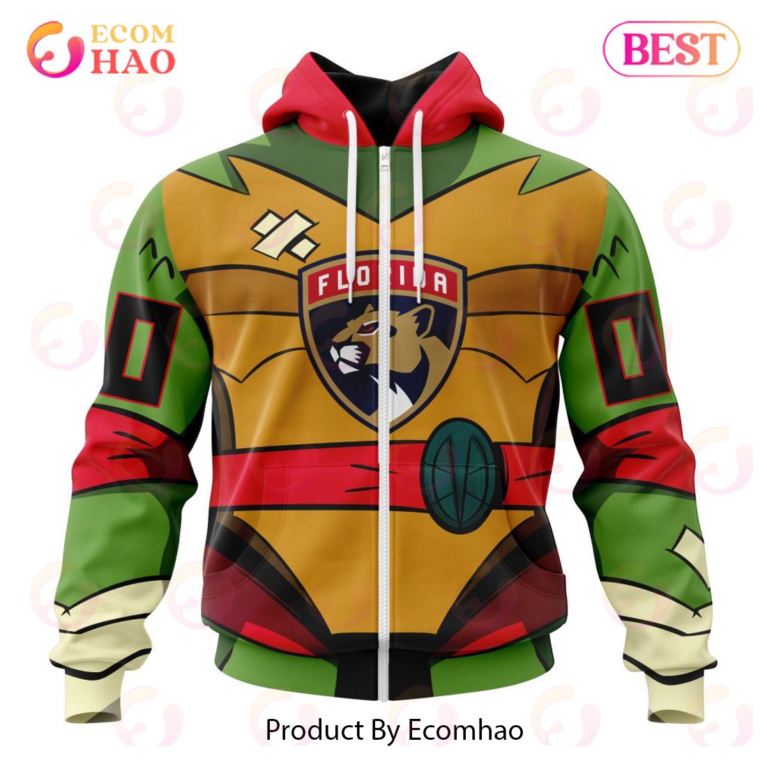 NHL Florida Panthers Special Teenage Mutant Ninja Turtles Design 3D Hoodie