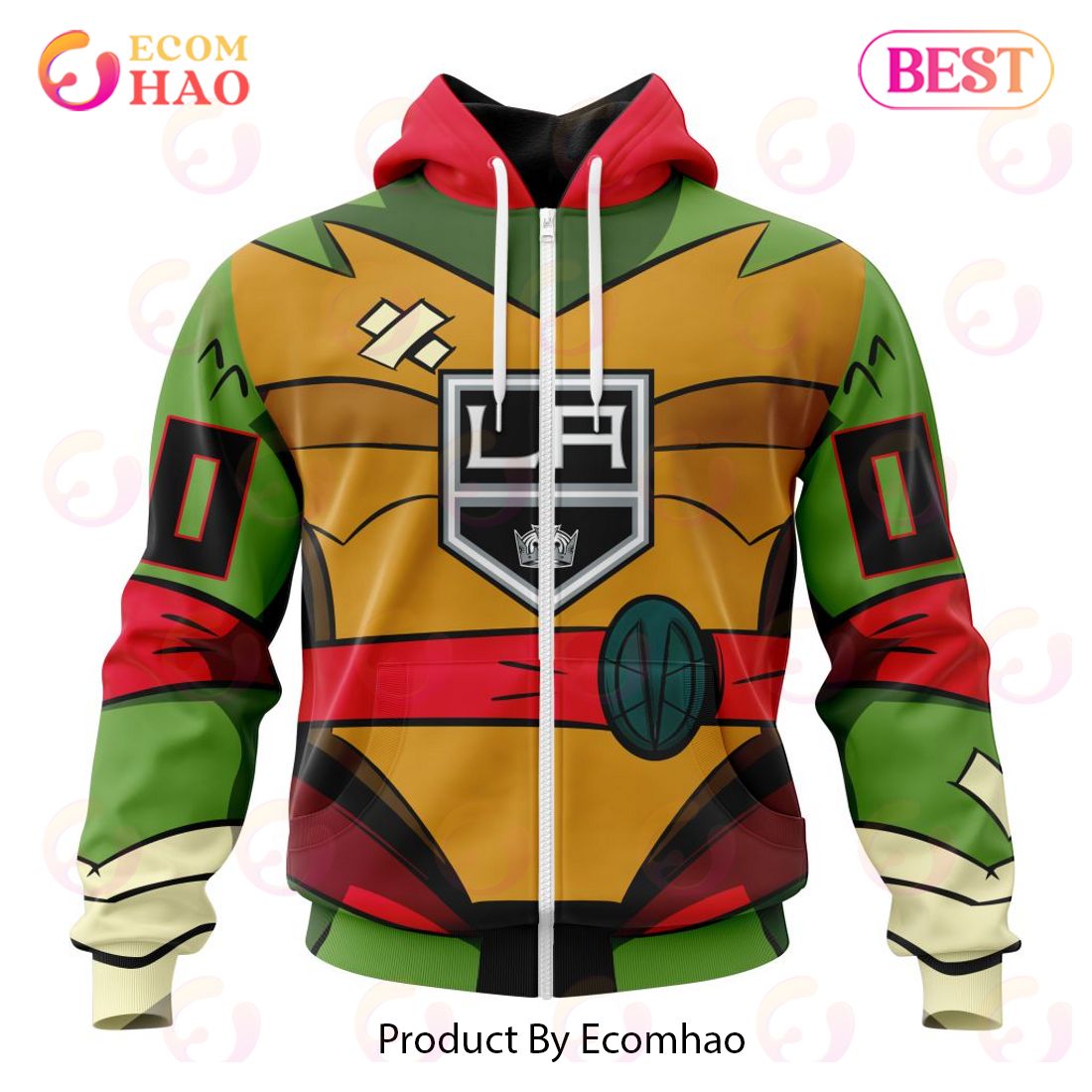 NHL Los Angeles Kings Special Teenage Mutant Ninja Turtles Design 3D Hoodie