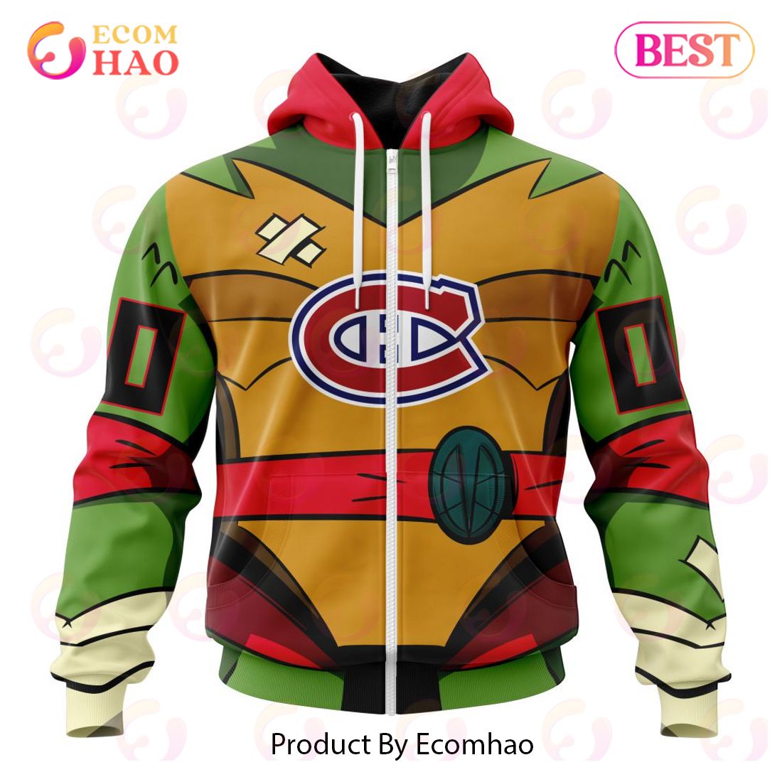 NHL Montreal Canadiens Special Teenage Mutant Ninja Turtles Design 3D Hoodie