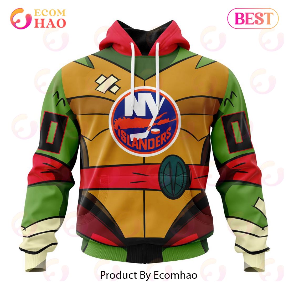 NHL New York Islanders Special Teenage Mutant Ninja Turtles Design 3D Hoodie